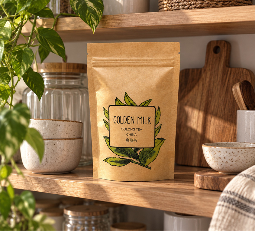 Golden Milk Oolong Leo Tea – herbata liściasta w opakowaniu doypack 100g